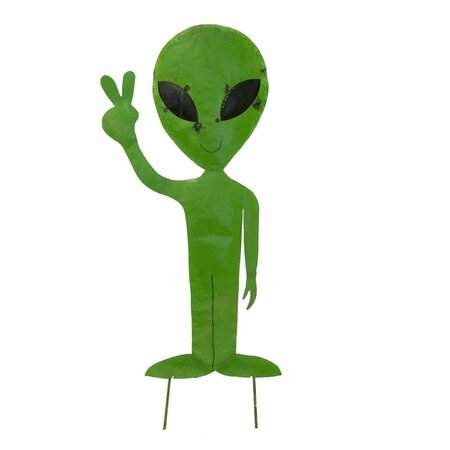 BALCONY BEYOND Alien Silhouette Stake for Garden Decor BA3187360